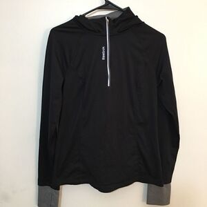 Reebok Reflective spandex thumbhole Hoodie